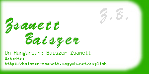 zsanett baiszer business card